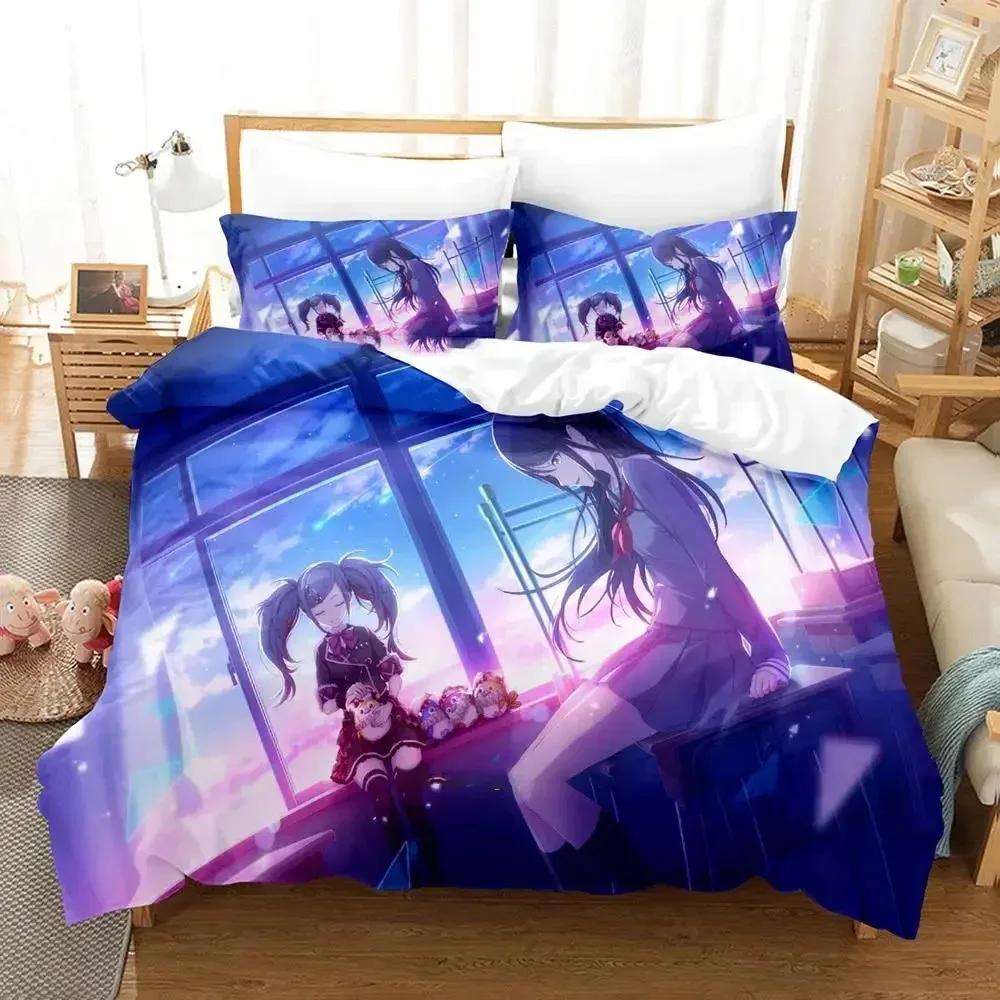 Anime Hoshino Ichika Project Sekai Bedding Set Duvet Cover Bed Set Quilt Cover Pillowcase Comforter King Queen Size Boys Adult