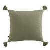 Removable Cushion Cover with Pompoms "Gaïa" 40 X 40 Cm "Cotton Gauze" - Gaïa Romarin
