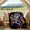 Custom Name Sailor Moon Flannel Fleece Blanket Cozy Warm Throw Blanket For Couch Bed Travel All Season Use