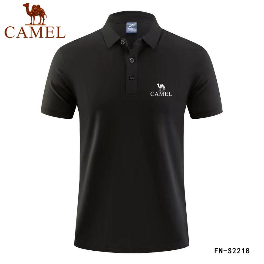 Camel Новая летняя рубашка-поло, высококачественная хлопковая мужская дышащая рубашка-поло с короткими рукавами, деловая повседневная рубашка-поло с вышивкой для мужчин