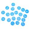 20Pcs ABS Numbered Tag Labels Blue Hanging Identification Tags Farm Livestock Tags  Beekeeping
