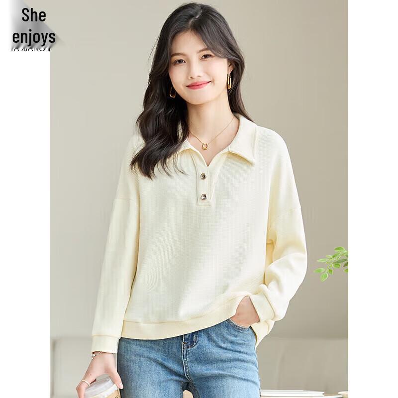 Women's Casual Polo Collar Long-Sleeve Sweatshirt