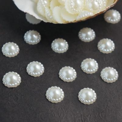 100 шт., белые бусы из искусственного жемчуга цвета слоновой кости, свадебные украшения для мобильного телефона