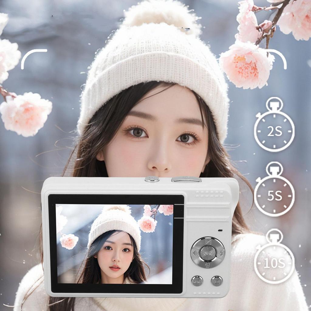 1080P HD Digital 50MP Pocket Compact Camera with TFT 16x Zoom Auto Focus Vlogging Camera with LED Flashlight for Travel Photography Camera, 2.8"