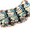Les Trésors De Lily [B8179] - Bracelet 'Kunju' Bleu Blanc Rose