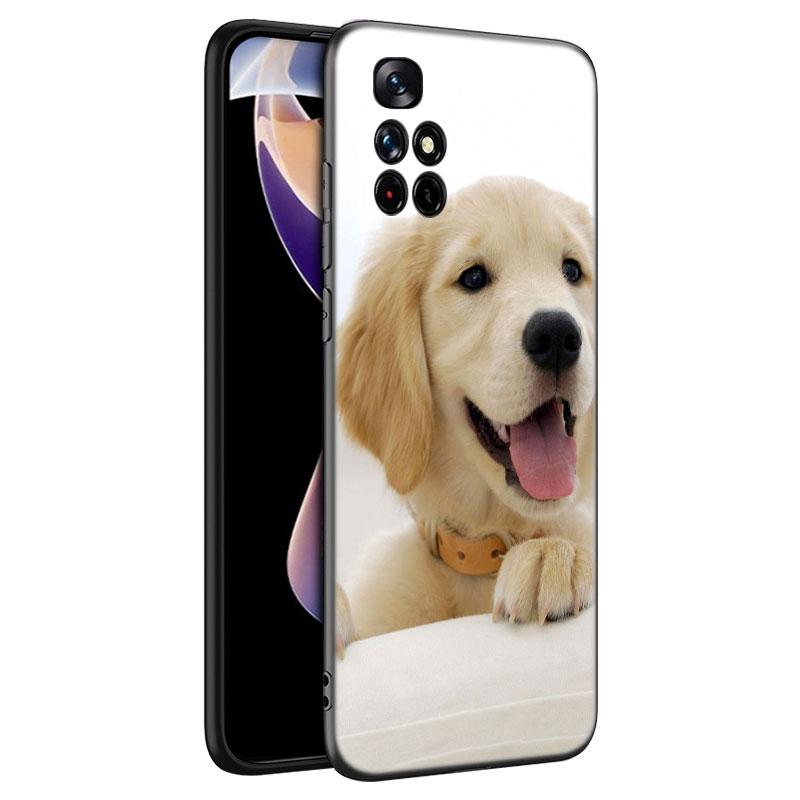 Милый щенок черный силиконовый чехол для телефона Xiaomi Redmi Note 10 11 11S 12 13 4G 8 9 11T Pro 5G Plus 8T 9S 10S 12S