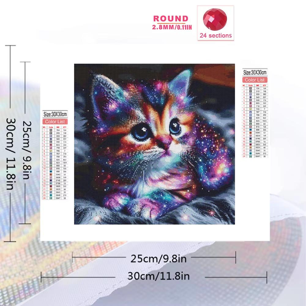 DIY Алмазная картина Животные в темноте Набор для вышивки крестом Мозаичное искусство Алмазная картина Полный круг Алмазное украшение для дома