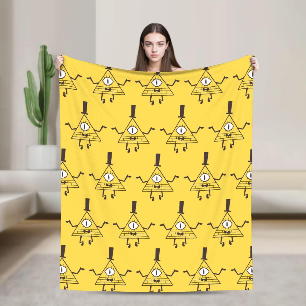 Bill Cipher Gravitys Falls blanket Velvet Textile Decor Portable Warm Throw blanket for Bed Office Bedding Throws