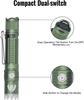 ThruNite BSS V6 Pro Tactical Flashlight, USB-C Rechargeable, Up to 1705 Lumens, 6 Lighting Modes, Dual Switch (Dark Green, CW)