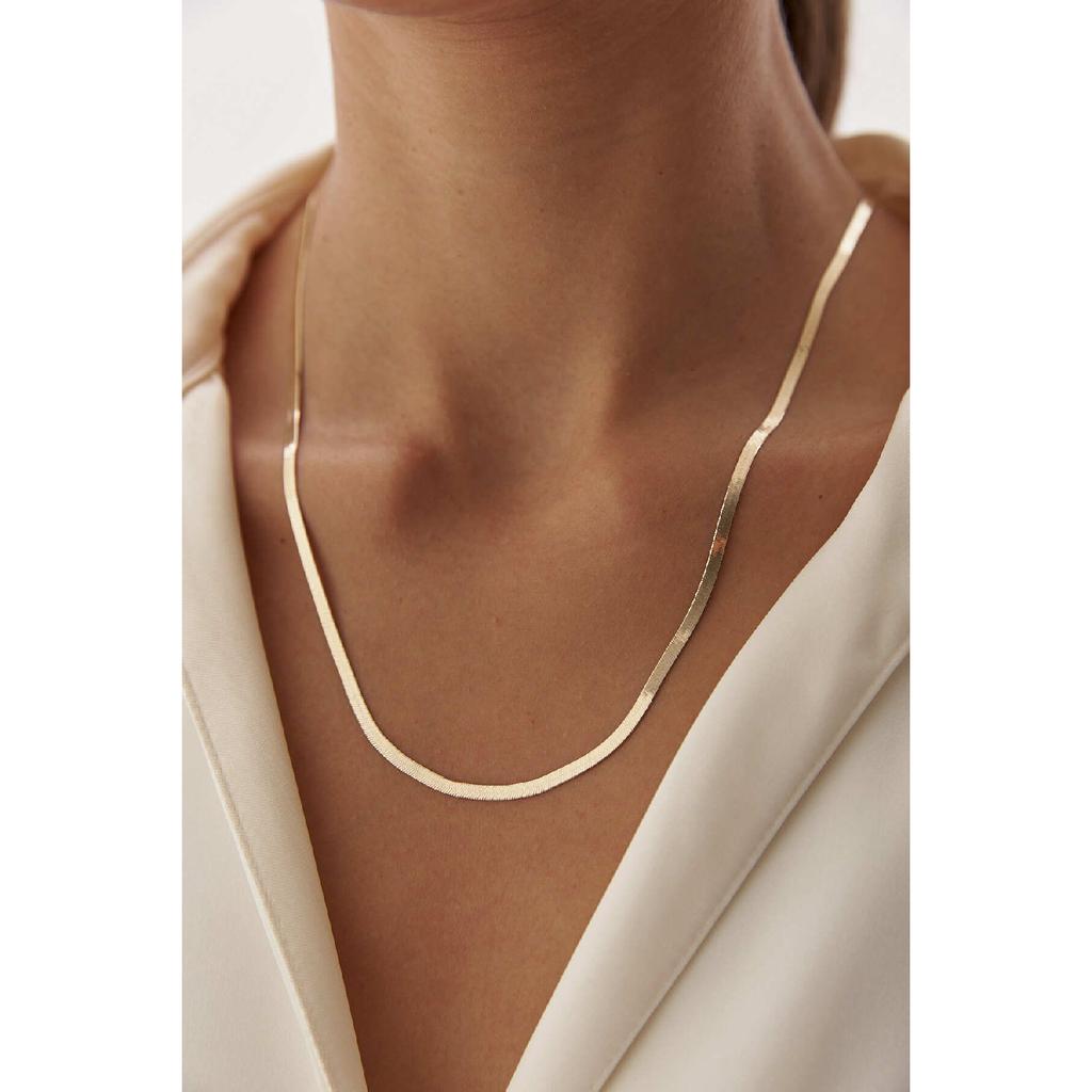 Gold Italian Crushed Belt Necklace