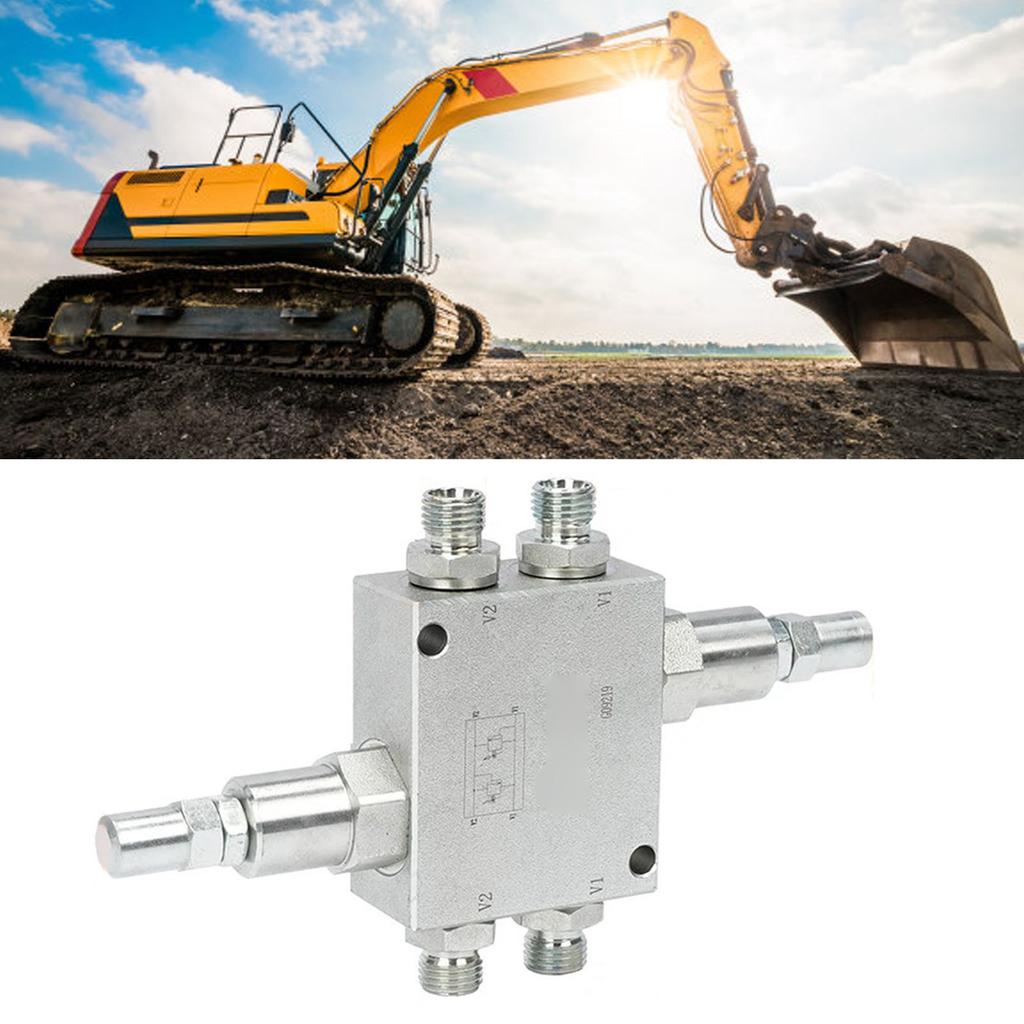 Mini Excavator Cushion Valve Kit for Mini Excavator with 1/4 Inch Hydraulic Hose and M14x1.5 Threaded Joint
