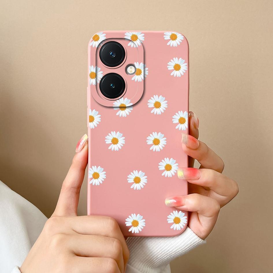 Задняя крышка для Vivo V29 Lite X90 Y78 + Y17S Y27 Y36 Pro Чехол Красивая бабочка Подсолнух Матовый Роскошный мягкий жидкий чехол для телефона высокого качества для Vivo Capas