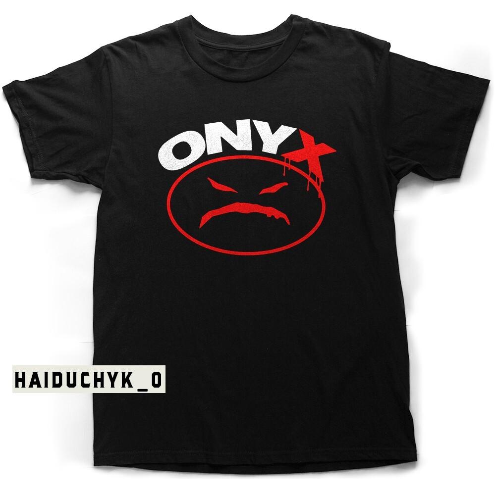 Футболка с логотипом ONYX Рэп Хип-Хоп Музыка Унисекс Черная футболка Размер S-5XL Унисекс Футболка