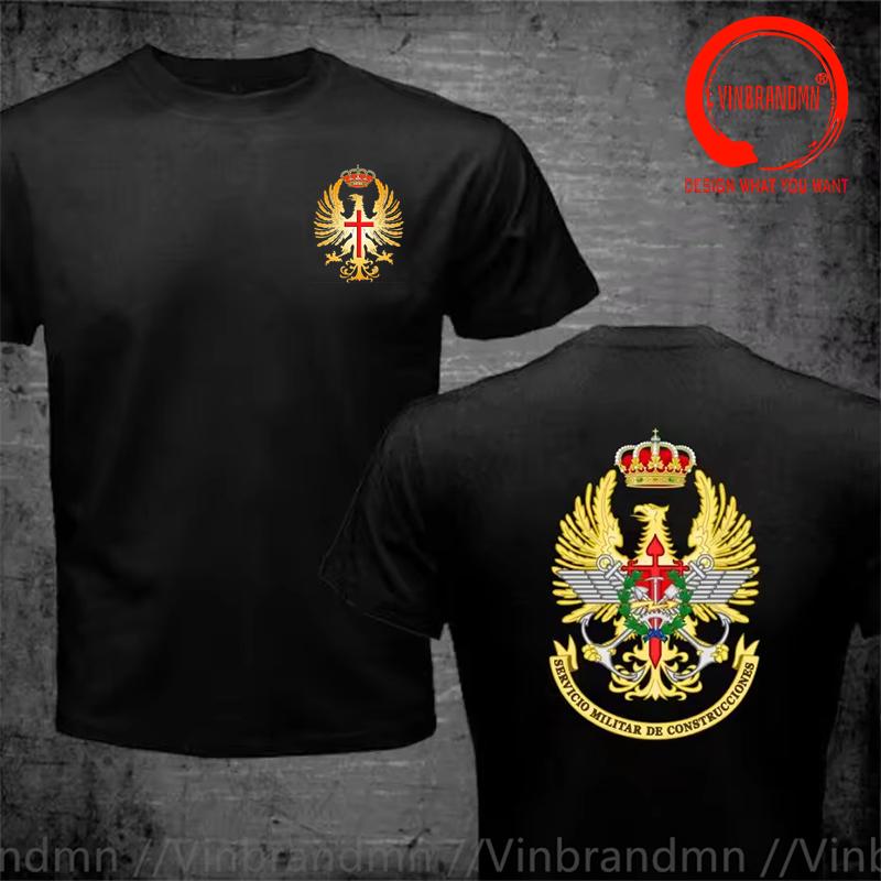 Emblem Of The Spanish Armed Forces Military Construction Service T Shirt Unisex Fashion Trendy Casual Clothing Stylish Tops