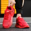 Fashion Hot Summer Mesh Breathable Couples Fashion Running Shoes Yellow Men's Athletic Sneakers Non-slip Anti-shock Women's Sports Shoes