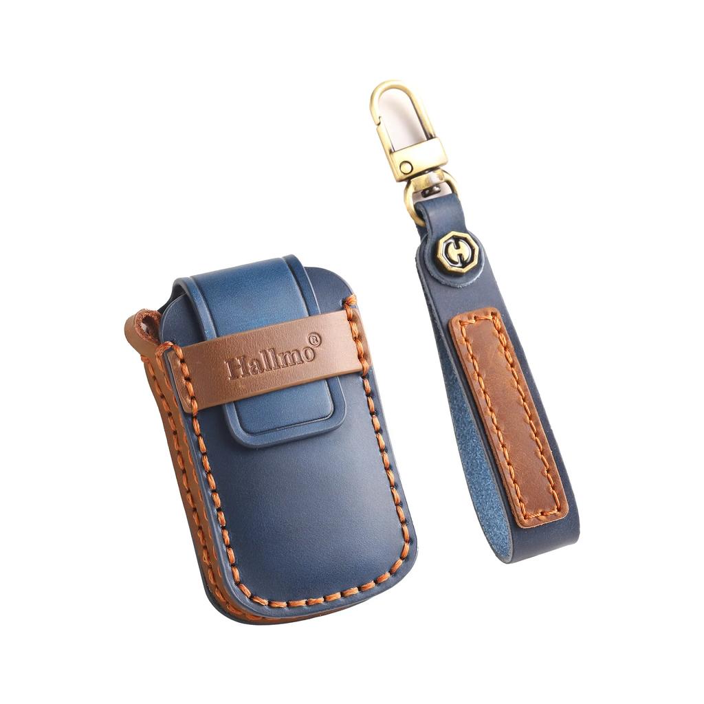 Leather Car Key Case Cover Holder Keychain Protector Shell for Kia 4 Button Sorento K900 K7 Cadenza Remote Key Fob Cover Bag