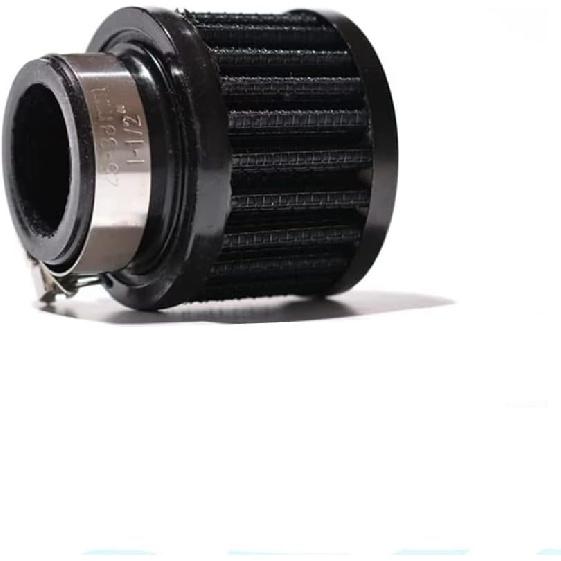 25mm Air Intake Filter 1" Inlet Dia Air Intake Cone Universal Filter Parts with Adjustable Clamp (Black)