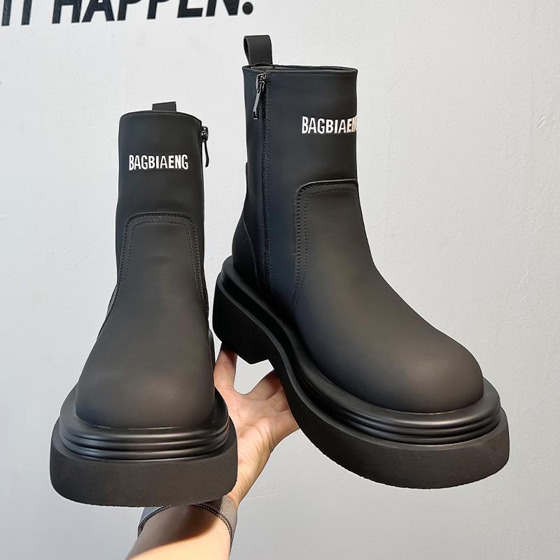 Подиумные ботинки мужские нишевые модные ботинки челси на толстой подошве модные ботинки на толстой подошве с увеличенной высотой гильзы для сигарет ботинки Martin 5014-A