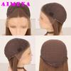 AIMEYA Synthetic Black Lace Front Wig for Women Natural Wave Free Part Natural Hairline Heat Resistant Daily Wear Cosplay Wigs