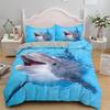 3D Dolphin In Blue Sea Queen King Size Bedding Sets Animal Single Quilt Duvet Cover Set Kids Adult Bed Polyester Bedclothes