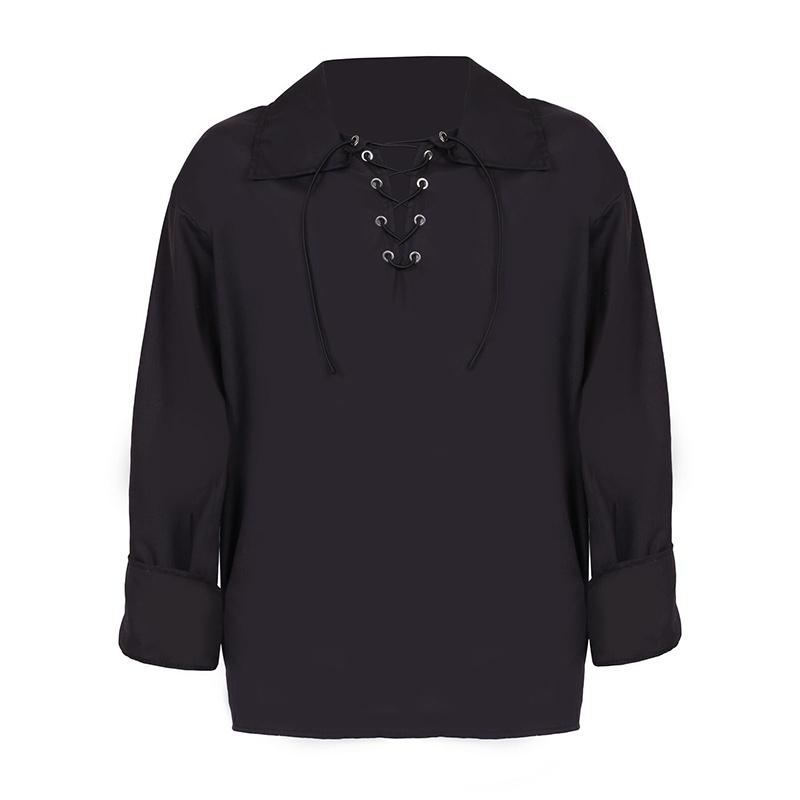 Средневековый Хэллоуин Ренессанс Пират Рыцарь Косплей Костюм Мужской Рубашка Брюки Топ