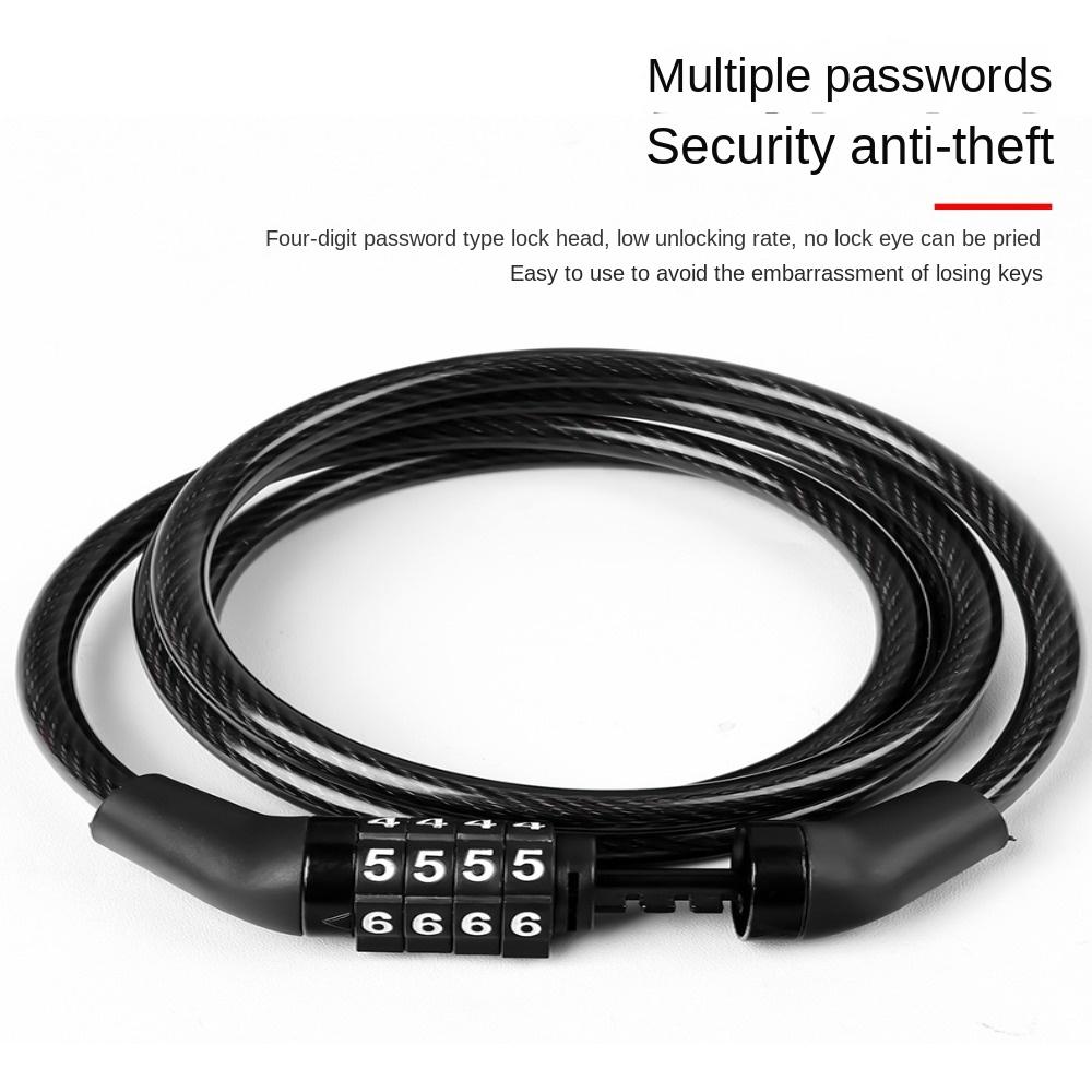 Противоугонный велосипедный замок с 4-значным кодом, пароль для мотоцикла, горный дорожный велосипед