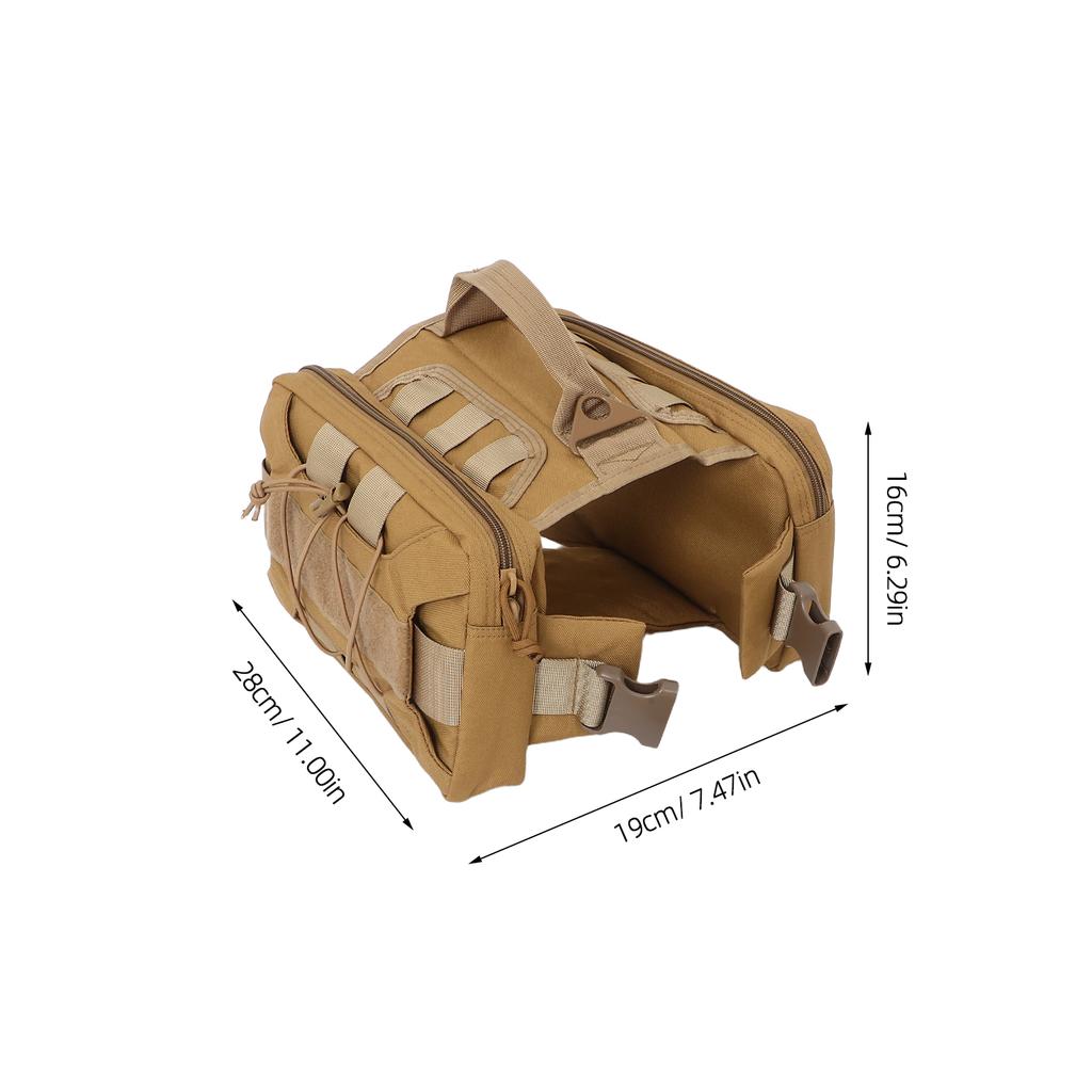 Dog Backpack with Side Pocket Carrier Harness for Hiking Saddle Bags Quick Release Buckle
