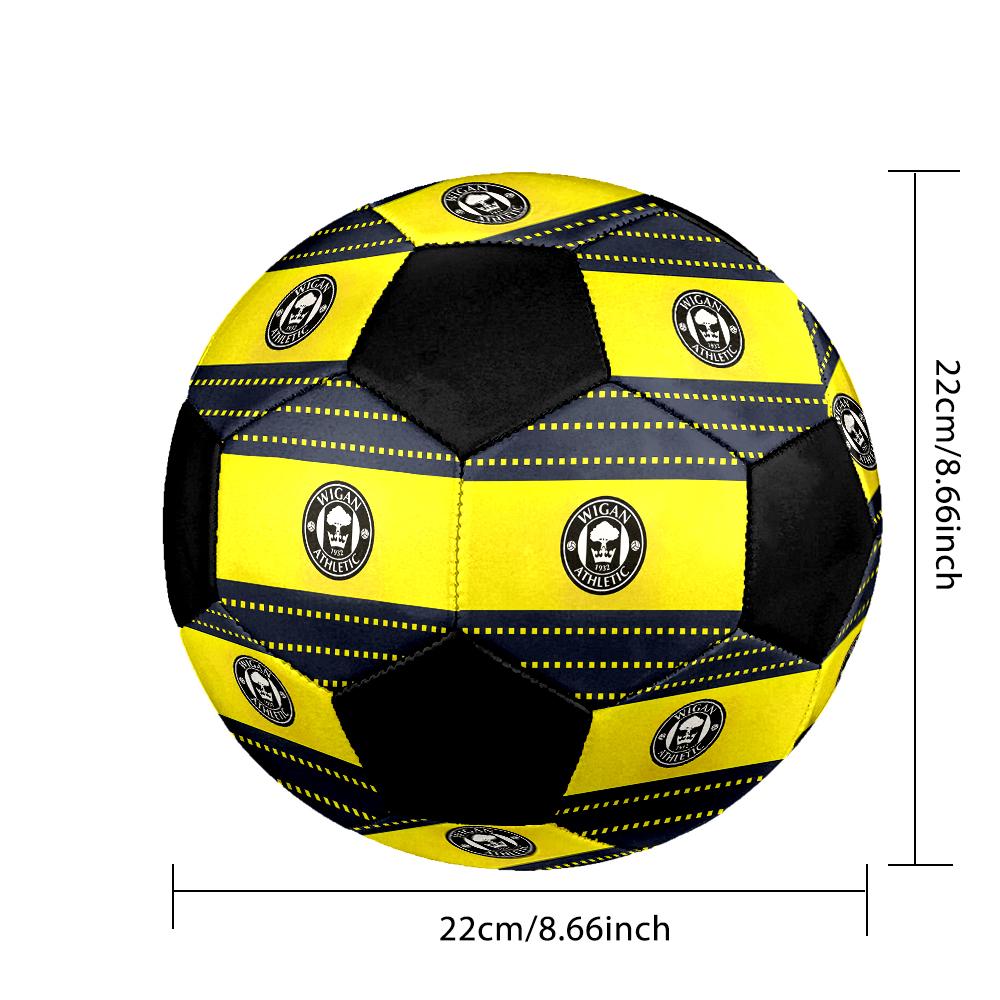 SIZE 5 Wigan Athletic FC Soccer Ball Colorful All Ages Machine Stitched PVC Competition Ready Durable High-Bounce