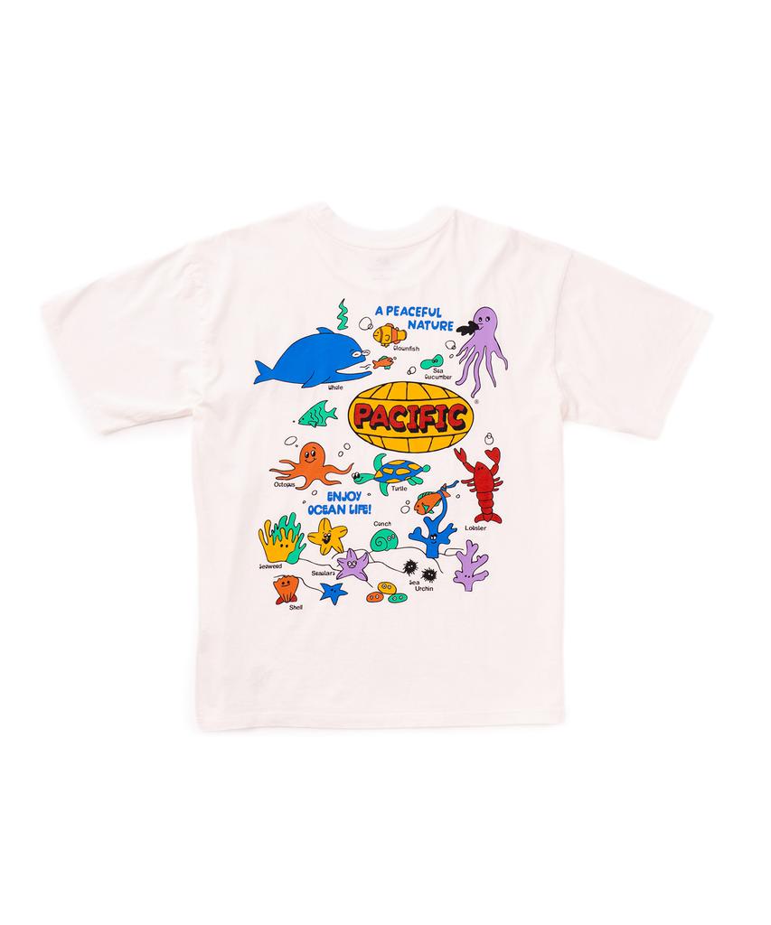BIGWAVE COLLECTIVE Enjoy Ocean Life Short Sleeve T-Shirt (Off-White)
