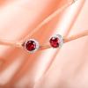 POMOiii Классические серьги с гранатом и цирконием, круглые 6*6 мм, свадебные ювелирные изделия, подарочные аксессуары для женщин