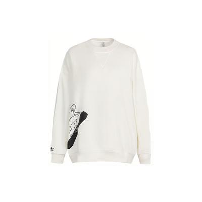 adidas Originals Trefoil X Nagaba Yu X Su Yiming Совместная коллекция Side Comic Скейтборд Пуловер с круглым вырезом IK4315