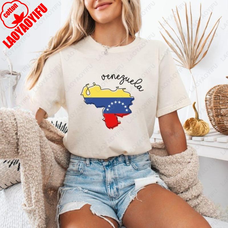 Venezuela Map Travel Souvenir Unisex Tshirt Men Women High Quality Cotton Clothing Casual Popular Comfortable Short Sleeve Gifts
