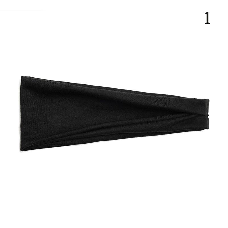 1 шт. Женская повязка на голову Тюрбан Однотонная Эластичные резинки для волос Повязка для волос для йоги Модная повязка для макияжа Обруч для волос Аксессуары для волос