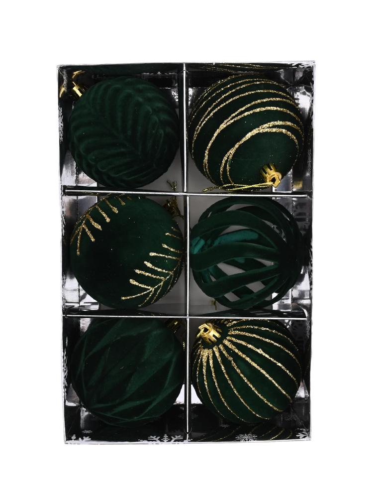 6 шт./коробка 8 см Рождественские шары украшения Подвеска для подвешивания на елку Рождественские украшения для дома 2025 Навидад Натал Новый год