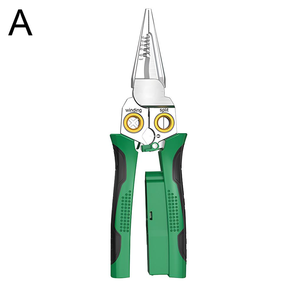 Многофункциональные плоскогубцы электрика 8-в-1, плоскогубцы из нержавеющей стали для зачистки проводов, плоскогубцы с игольчатым носом с электрическими измерениями