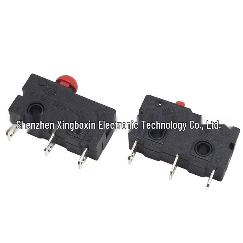 KW12 Micro Tripod Lever Switch, 5A/250V, KW11-3Z, Travel Limit Contact Button.