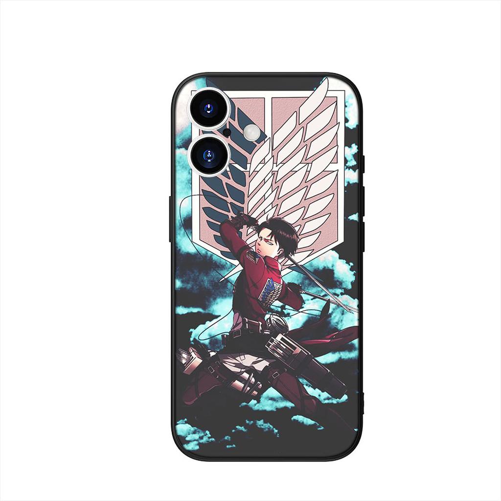 Чехол для телефона Attack on titan Эрен Йегер Леви для Apple iPhone 16 15 14 Plus 13 12 Mini 17 Pro Max + 16E Air 16+ ProMax
