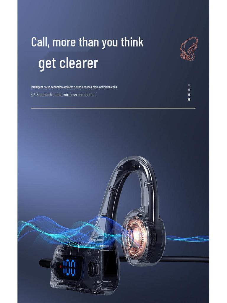 Водонепроницаемые спортивные Bluetooth-наушники с костной проводимостью X7 с цифровым дисплеем