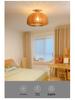 Stairwell Retro Japanese Solid Wood Pumpkin Pendant Light for Bedroom or Study