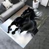 Коврик для стула 'Черная Лошадь': Офисный ковер для домашнего декора, коврик под диван, подарок для любой комнаты, идеально подходит для спален и гостиных