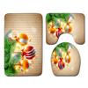 Christmas Bathroom Floor Mat Toilet Three-Piece Set