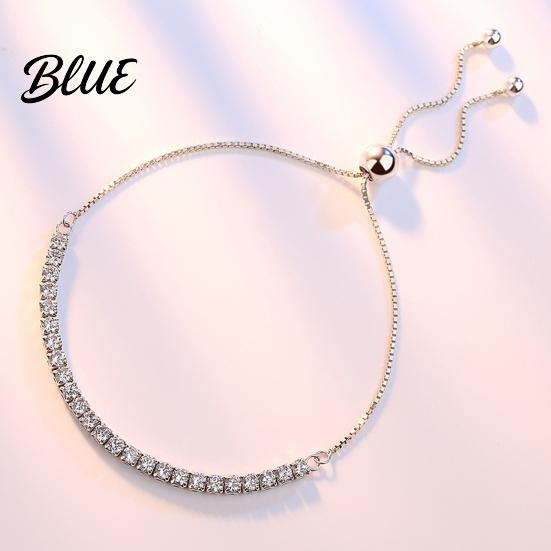 Gold-plated Bracelet Women Cubic Zirconia Detailing Adjustable Length Non-staining Skin