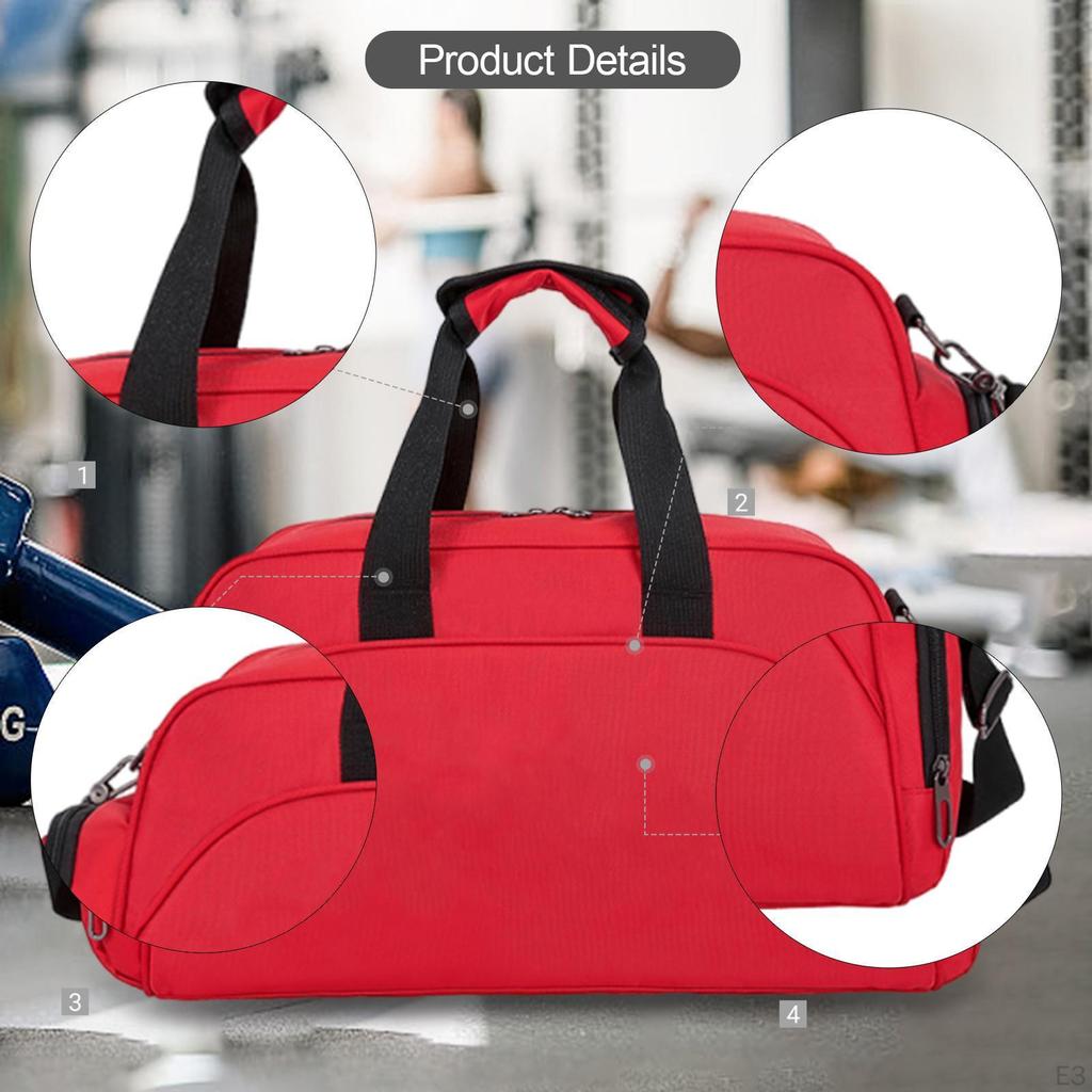 Travel Duffle Bag Gym Llarge Capacity Oxford with Shoes Compartment Sports Tote for Business