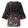 Women Summer Cotton Linen Tshirt Tops Printing Loose Fit Blouse 3/4 Sleeve Vintage Crewneck Plus Size Clothes