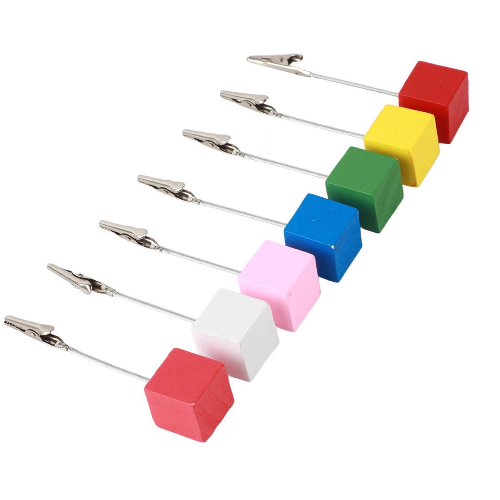 7 шт. Подставки для карточек Простые переносные держатели для номеров столов с красочной деревянной основой для фотографий и карточек