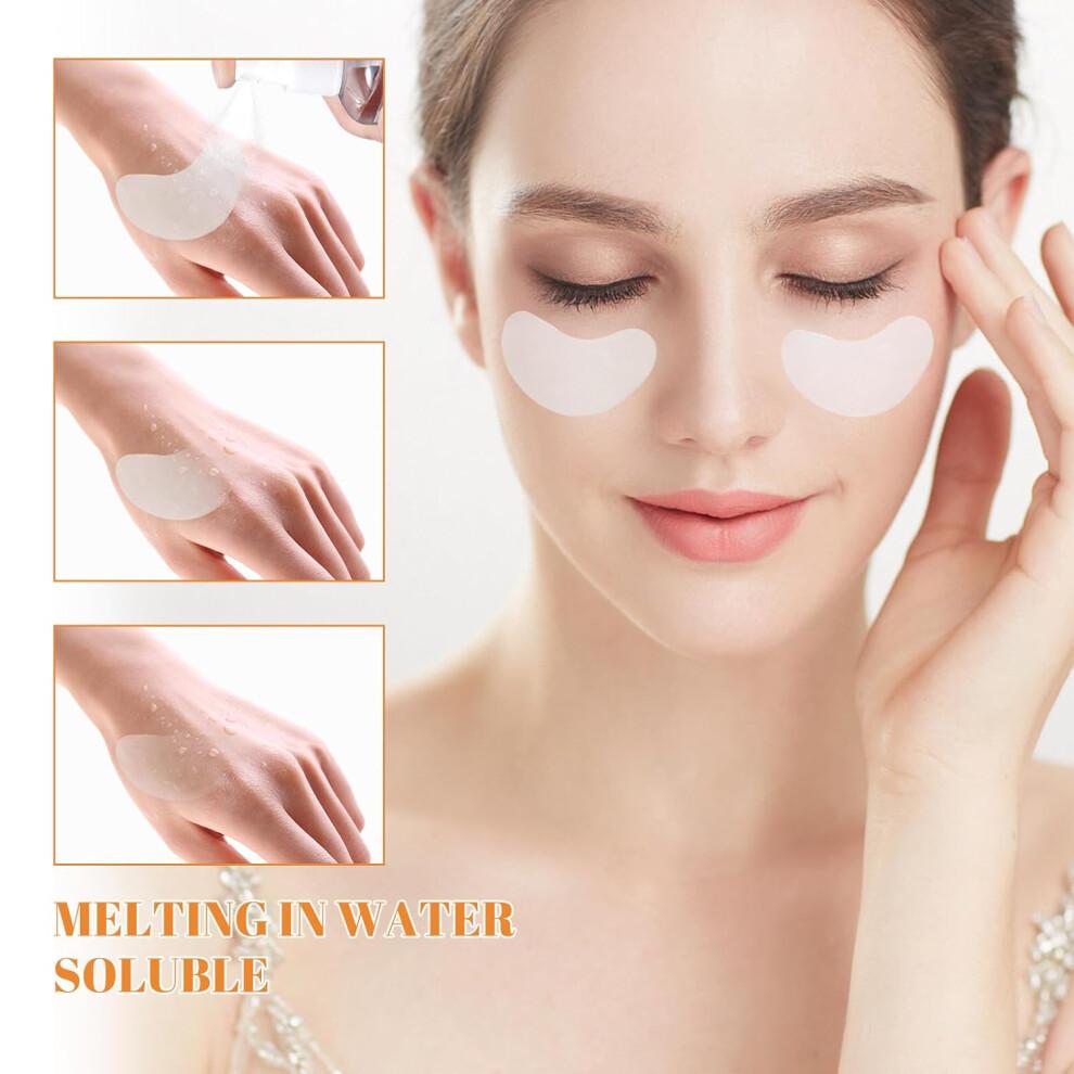 Nanofiber Collagen Face Revitalizer, Hydrating Eye Mask & Collagen Film for Fine Lines, Korean Soluble Collagen, 8 Boxes/40 Pairs