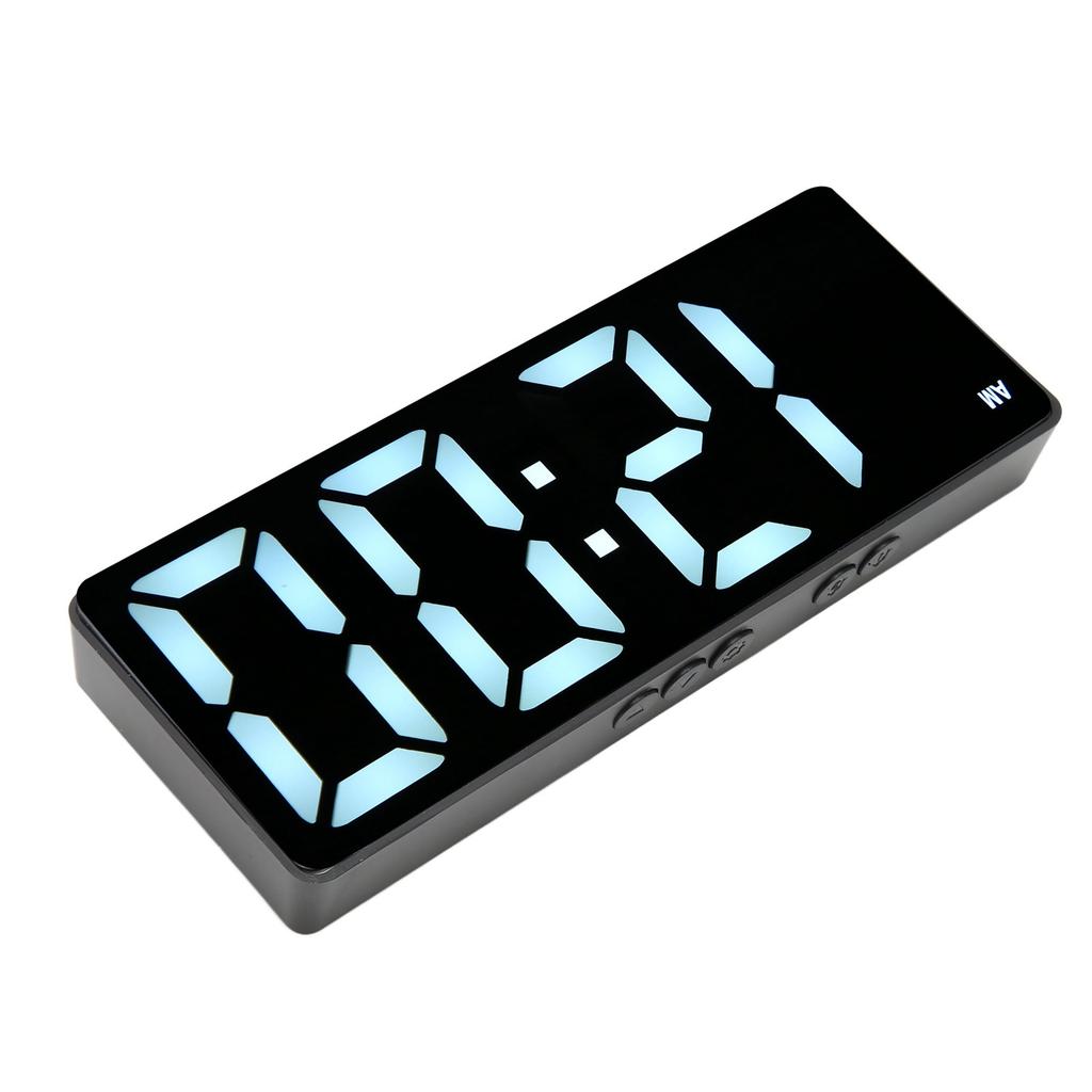 Digital Alarm Clock Multifunction Large Display Modern Style Temperature Display LED Mirror Clock for Home Bedroom