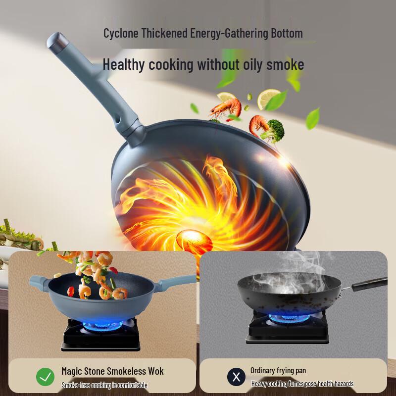 ASD Blue Diamond Titanium 32cm Non-stick Wok