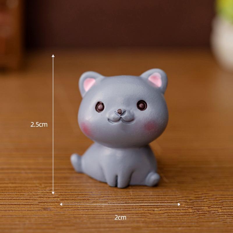 Микро-ландшафтные декоративные элементы Полимерные изделия Настольные маленькие украшения Мультяшные милые куклы Автомобильные кошачьи украшения