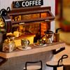 Coffee Shop Model Mini Doll House Miniature DIY Small House Kit DIY Miniature Dollhouses  Girls